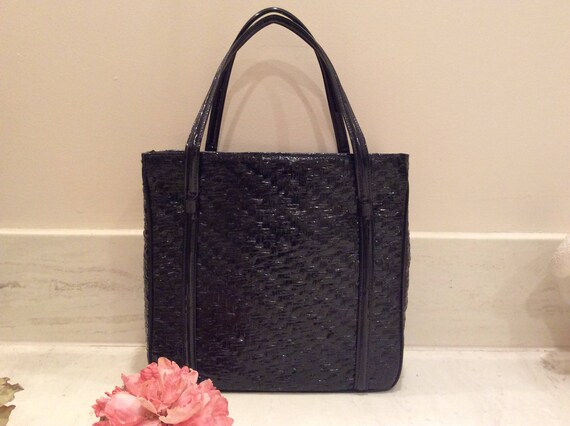 black patent leather purse summer