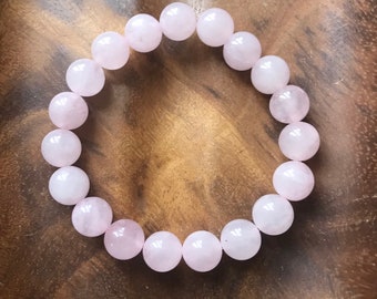 Rose Quartz Bracelet | Crystal Stacking Bracelets | Genuine Crystal Bracelets | Crystal Healing Bracelets | Gemstone Bracelets