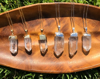 Clear Quartz Crystal Necklace | Crystal Gift | Pendant | Healing Crystals | Crystal Necklace