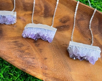 Calming Amethyst Cluster Necklace