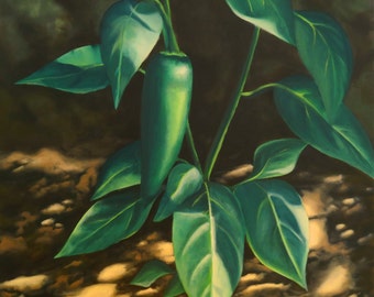 Le Jalapeno - Impression de peinture à l’huile originale