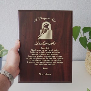 Targa di preghiera del fabbro / Regalo personalizzato del fabbro / Una preghiera per un hobby amatoriale o per un fabbro autorizzato