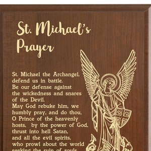 Plaque De Priere De Larchange Saint Raphael Fr Saint Etsy