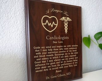Cardiologist Prayer Plaque | Expertise Treating Hearts Where Rhythm Failures End Everything