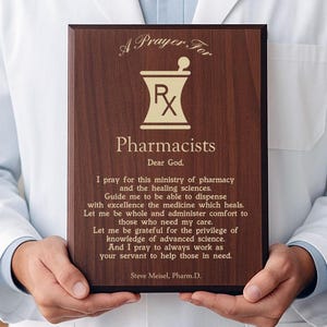 Apotheker Gebetsplakette | Preist den Wächter, wo die falsche Gabe das Leben beendet
