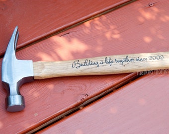 Engraved Hammer Personalized with Name, Monogram, or personal message of your choice 16oz  father's day valentine's best man gifts for guys