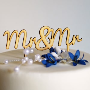 Mr & Mr Wedding Cake Topper - Gâteau de mariage gay de même sexe Topper LGBT