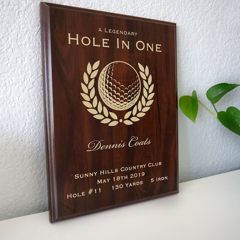 Hole in One Plaque Etsy