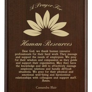 HR Professional Prayer Plaque | Strength Navigating Conflicts Where ...