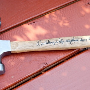 Handyman Gift Engraved Hammer Personalized with Your Message, Business Name, Initials, Name, etc. image 5