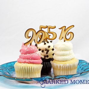 Número Cupcake Toppers CUALQUIER NÚMERO Cupcake Picks para aniversario cumpleaños dulce dieciséis 16 primer cumpleaños 100 cumpleaños 75 40 30 21