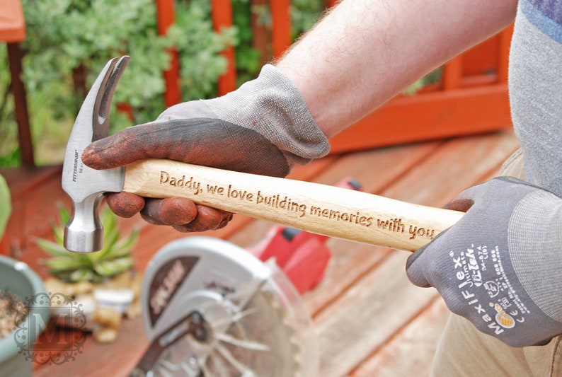 Handyman Gift Engraved Hammer Personalized with Your Message, Business Name, Initials, Name, etc. image 6