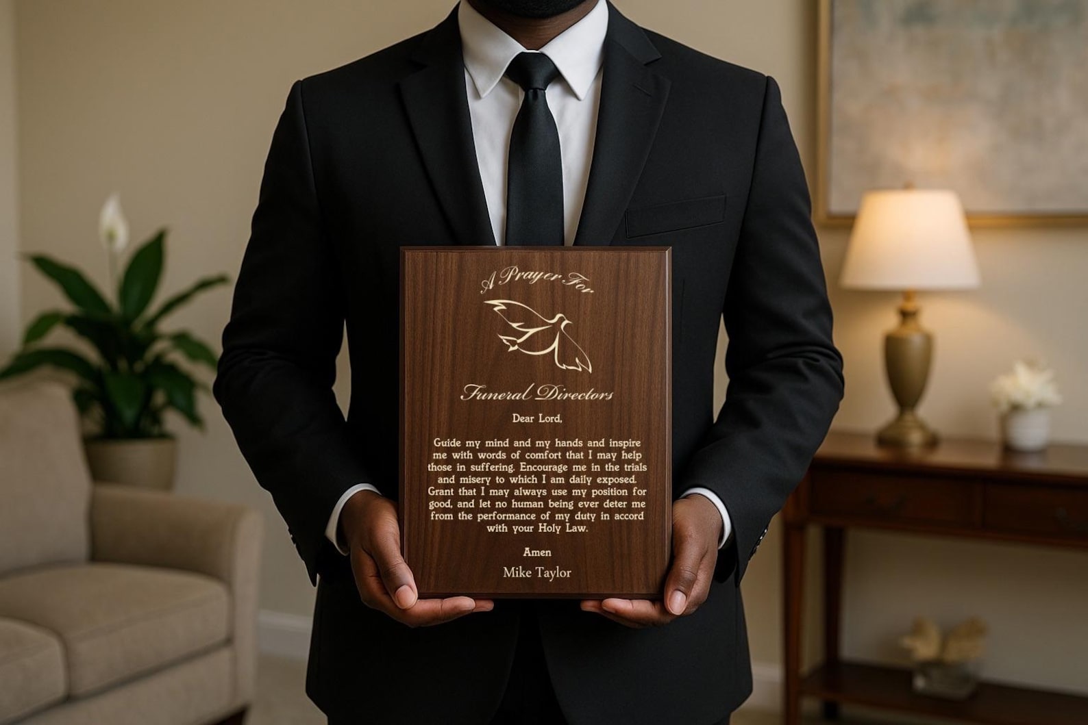 Funeral Director Prayer Plaque | Strength for the Soul Carrying Grief ...