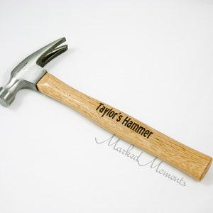 Handyman Gift Engraved Hammer Personalized with Your Message, Business Name, Initials, Name, etc. image 3