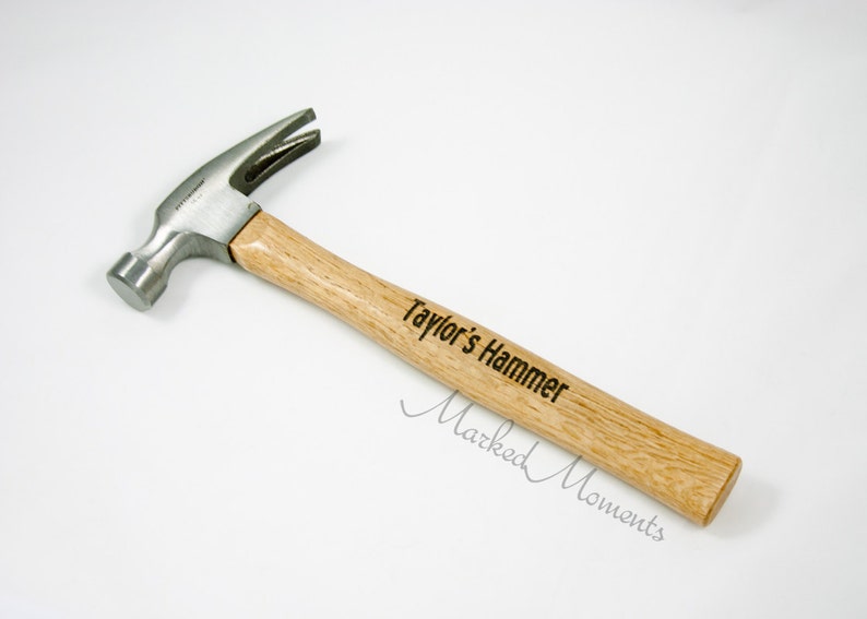 Handyman Gift Engraved Hammer Personalized with Your Message, Business Name, Initials, Name, etc. image 3