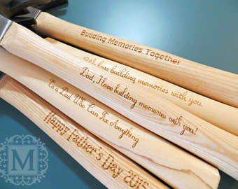 Handyman Gift - Engraved Hammer Personalized with Your Message, Business Name, Initials, Name, etc.