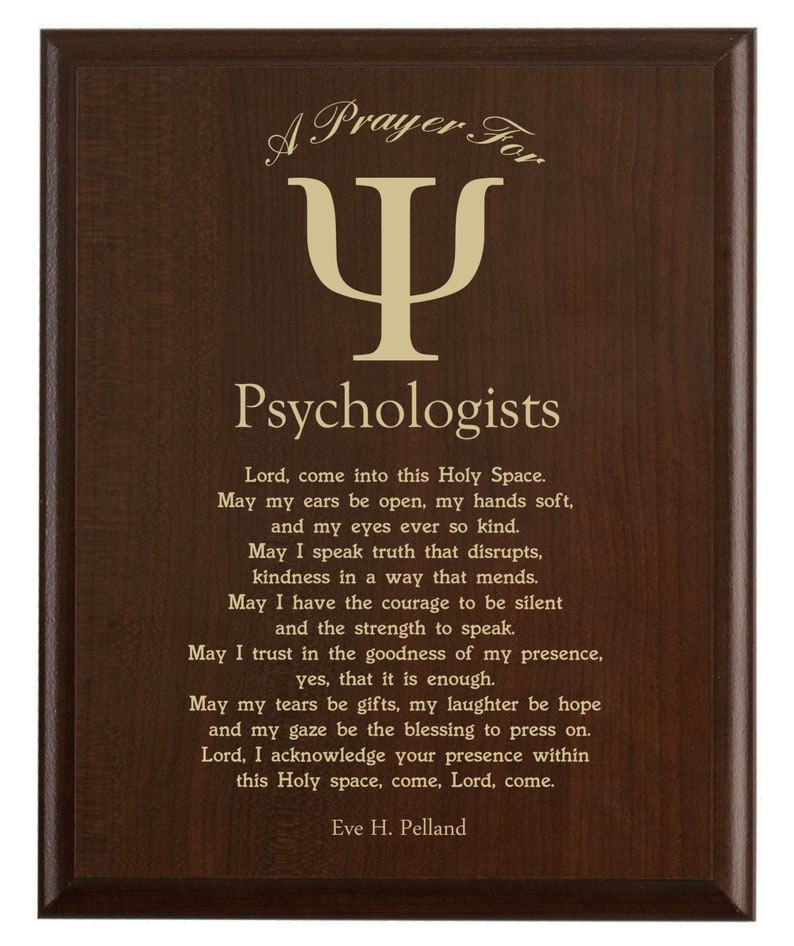 Psychologist Prayer Plaque | Strength for the Soul Carrying Pain That ...