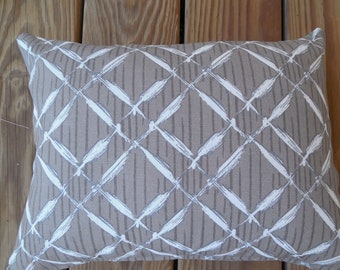 Taupe OUTDOOR Pillow Cover Modern Decorative Patio Porch Accent Throw TOSS Pillow Couch Cushion Taupe Gray Ivory