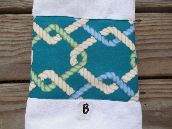 CLEARANCE Nautical Rope Hand Towel Beach Guest Bathroom Decor