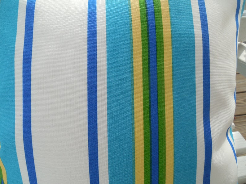 Stripe Outdoor Pillow Cover Patio Porch Decorative Accent Throw Pillow CoverGreen Blue Yellow