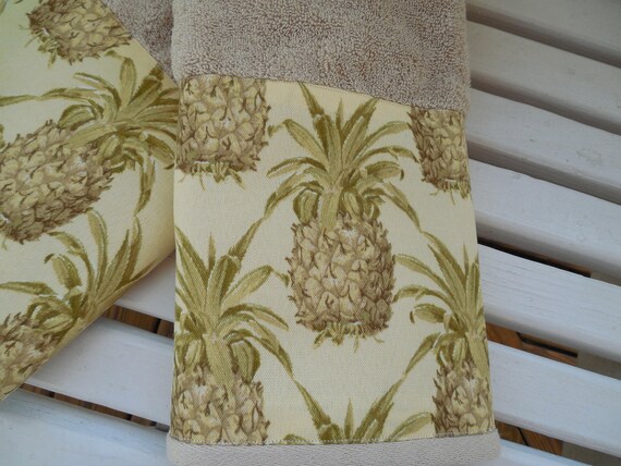 pineapple bathroom hand towels