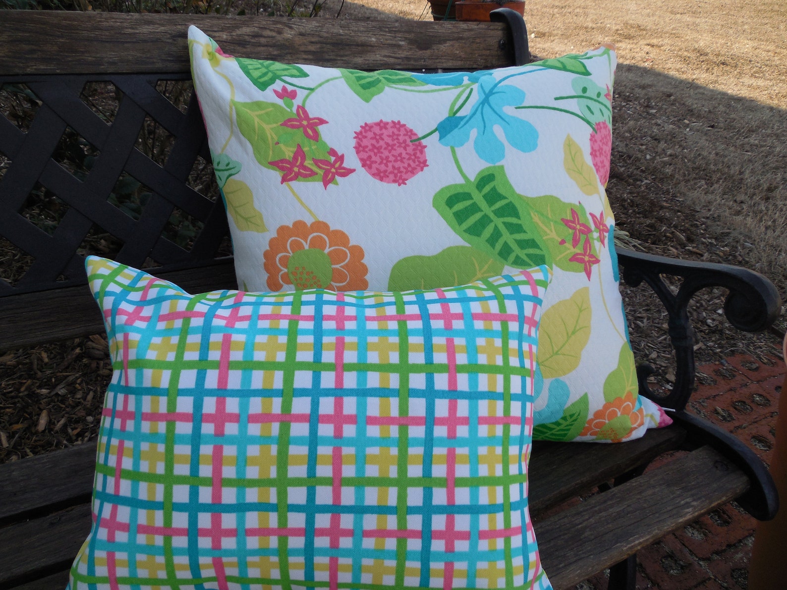 SPRING Floral Outdoor Pillow Cover Decorative Accent Throw Etsy