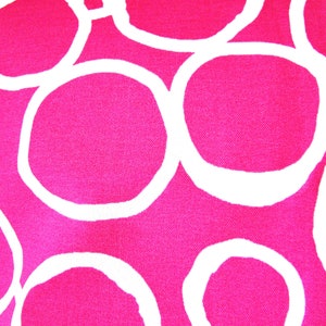 Pink Outdoor Pillow Cover: Fuchsia Circles Patio Decor