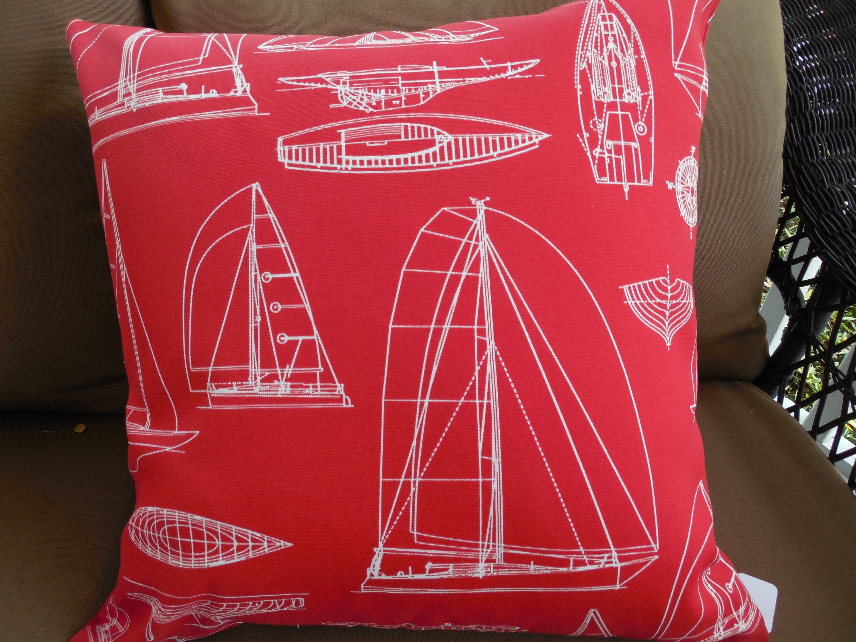Red nautical pillows hotsell