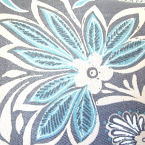 Gray Teal Paisley Floral Outdoor Pillow Cover: Modern Patio DeckDecor