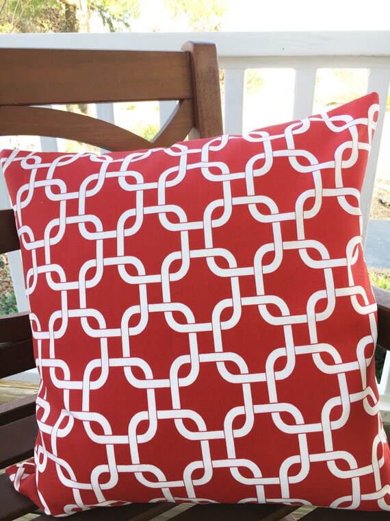 Valentine Red Outdoor Pillow Cover Holiday Patio Porch Valentine Red Outdoor Pillow Cover