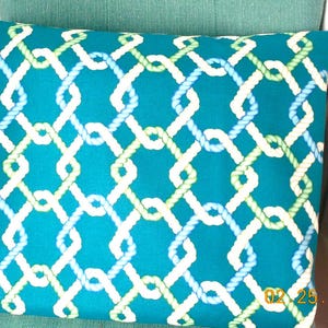 Nautical Rope OUTDOOR Pillow Cover Patio Porch Decorative Throw Accent TOSS Pillow Coastal Home Decor Teal