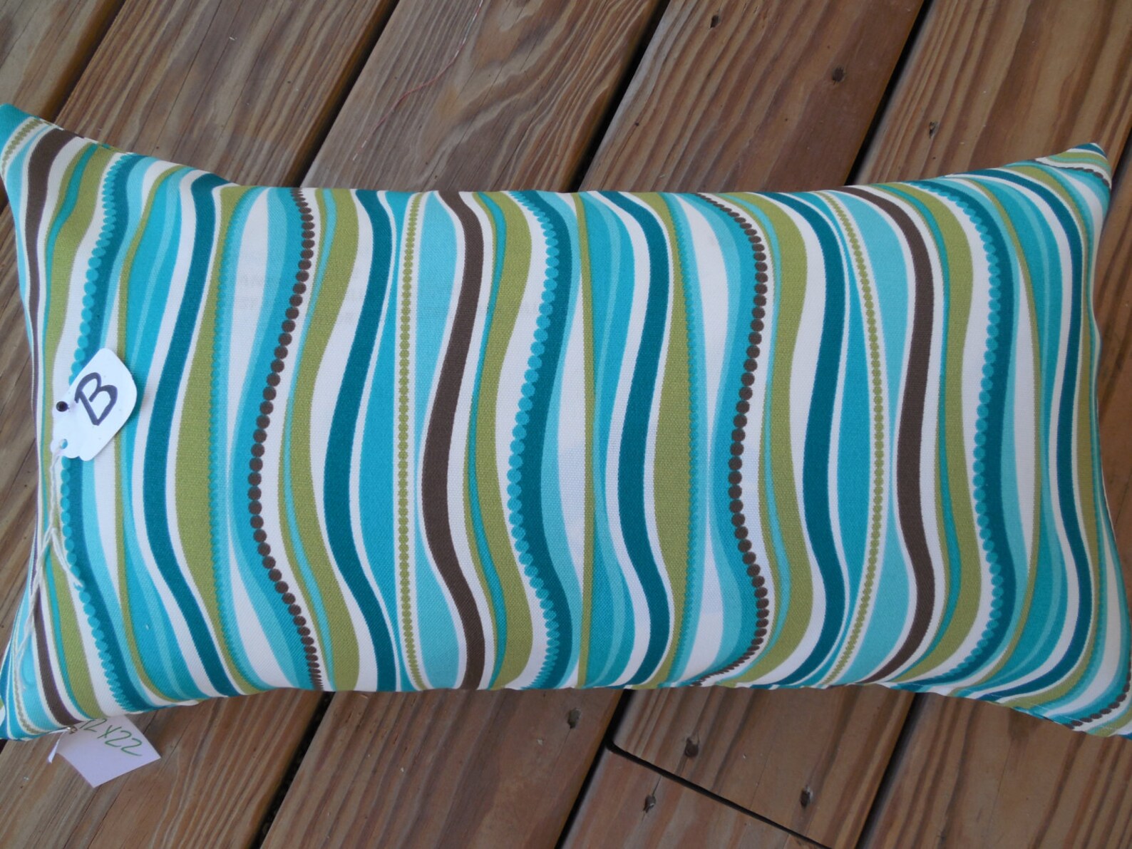 Turquoise Teal OUTDOOR Pillow Cover Modern Ikat Patio Porch Etsy