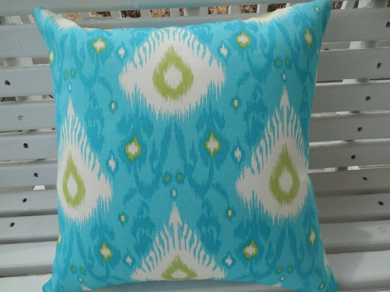 CLEARANCE Teal turquesa cojín al aire libre cubierta moderna | Etsy