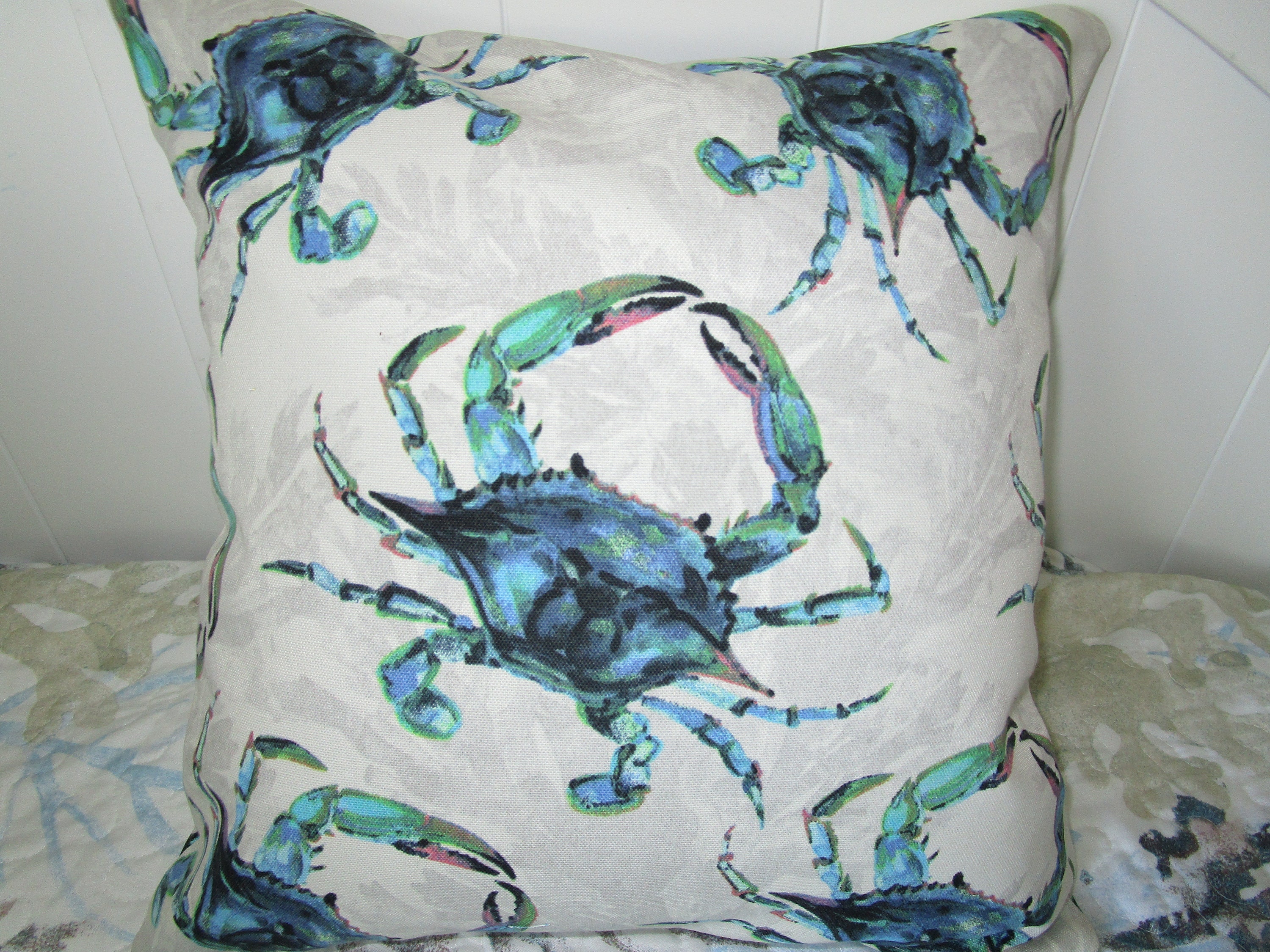 Blue crab clearance pillow