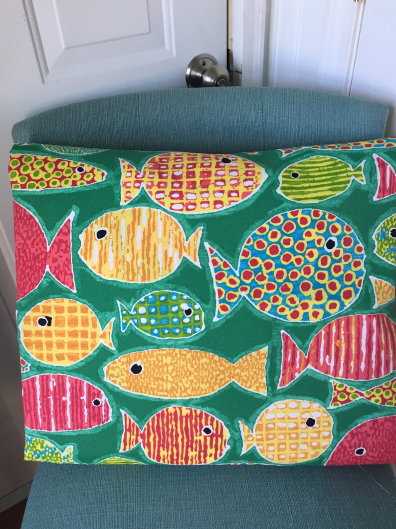 Nautical Fish Outdoor Pillow Cover Patio Porch Coastal Etsy