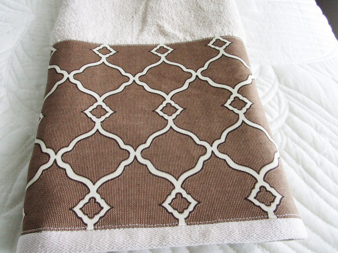 Decorative Guest HAND Towel Modern Guest Bathroom Tan Brown Etsy