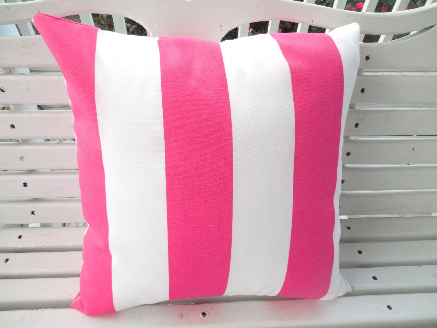 Tall Pink And Gold With Bow Shoes, Pink Stripe Throw Pillow By