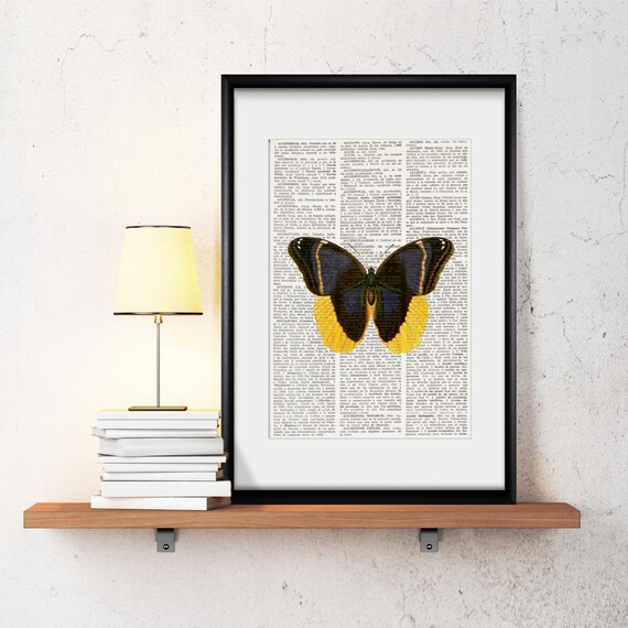 BUTTERFLY Dictionary Art Print butterfly art print butterfly Etsy