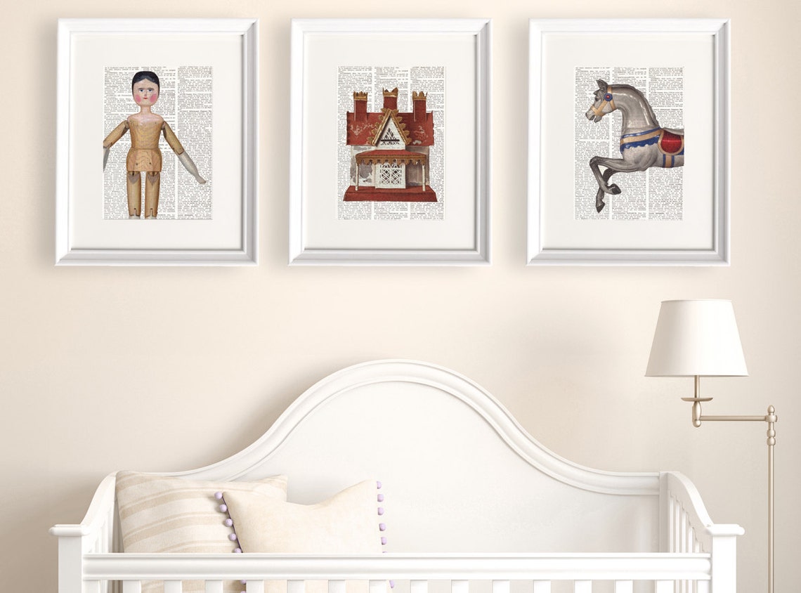 WOODEN DOLL Dictionary Art Print Vintage Doll Nursery Decor Etsy