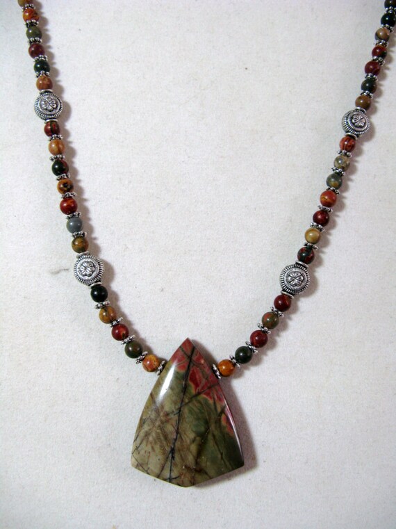 Red Creek Jasper Harvest Spice Necklace Cherry 50
