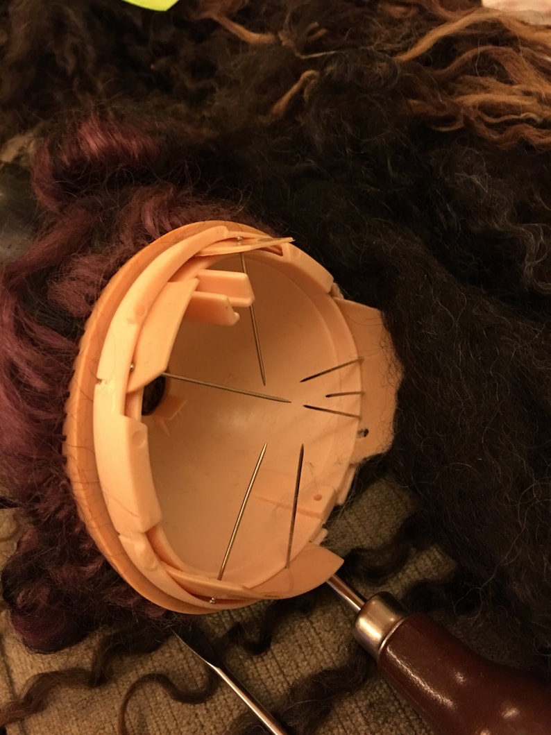 Blythe hard scalp domefactory attaches to my soft reroot work only zdjęcie 2