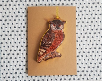 Owl card and decoration