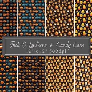 Jack-O-Lantern und Candy Corn Digital Download