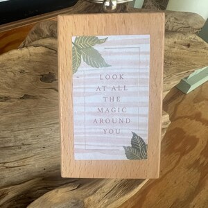 Beautiful Solid Wooden Keychain With Inspirational Quote