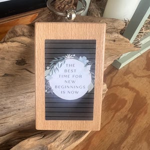 Beautiful Solid Wooden Keychain With Inspirational Quote