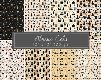Retro Atomic Cats digitale download
