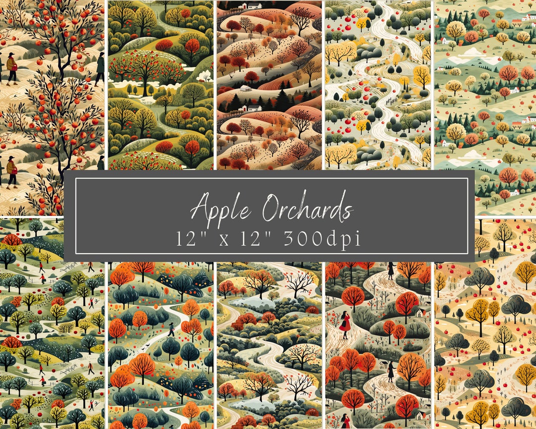 Apple Orchards Patterns Digital Download - Etsy