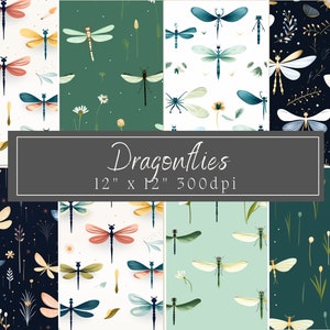 Dragonflies Pattern Digital Download