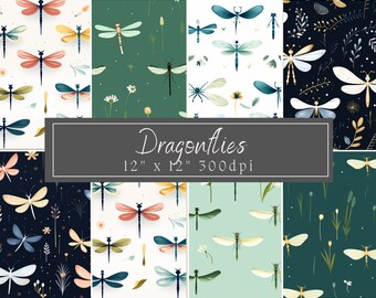 Dragonflies Pattern Digital Download