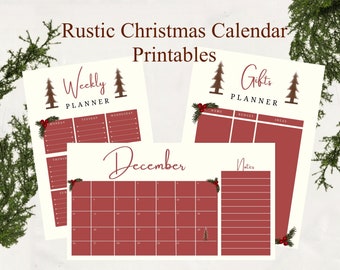 December kalender en planning - Rustieke kerstcollectie 2021